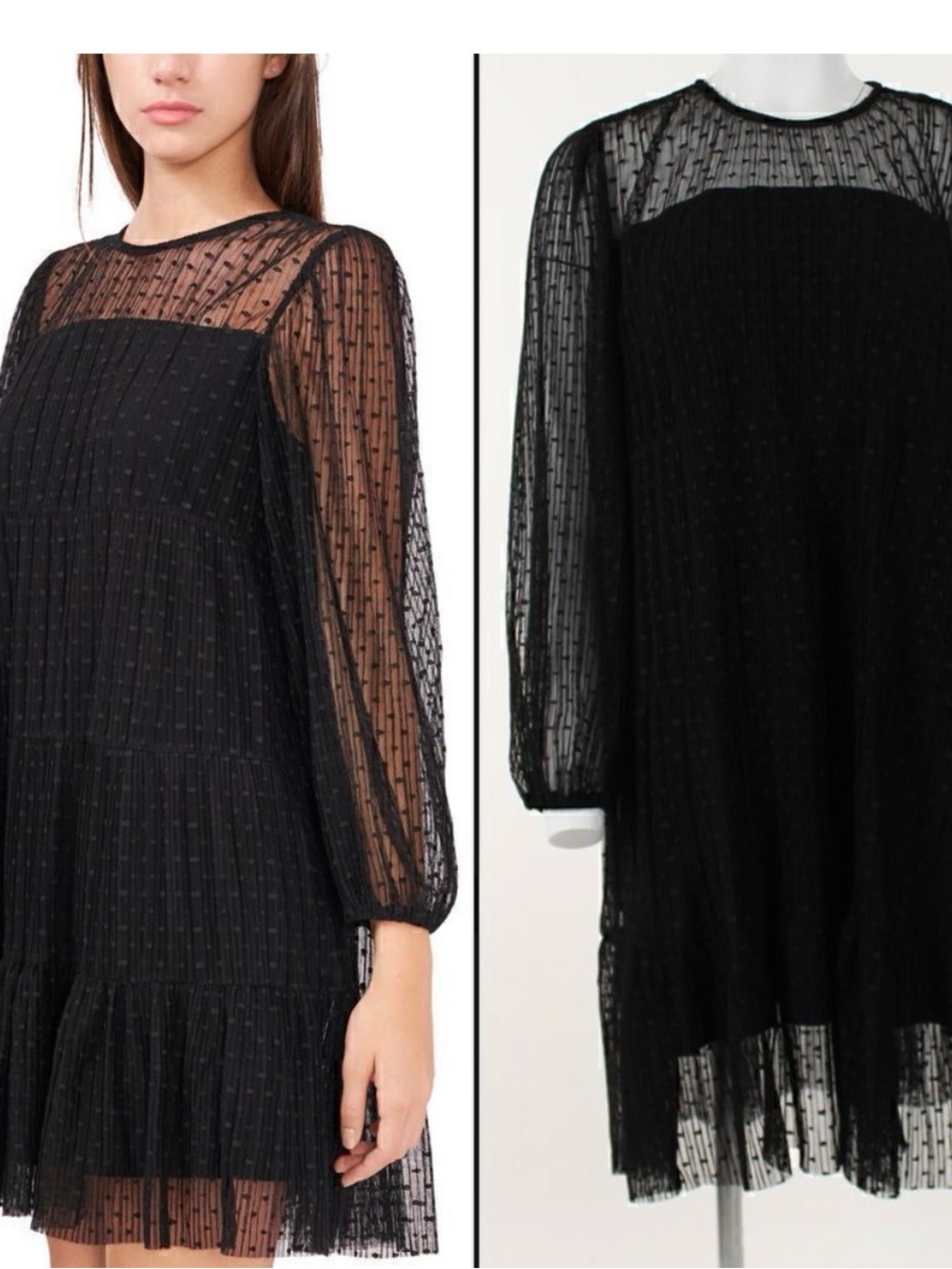 Riley & Rae Tiered Textured Dress